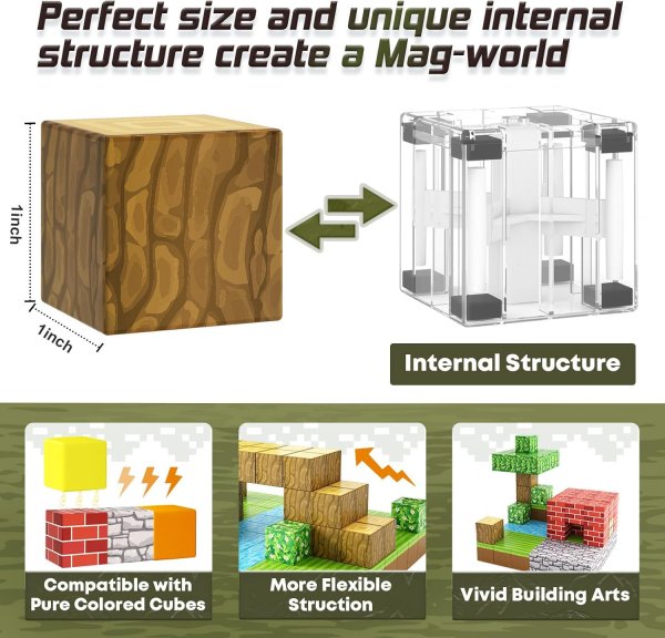 Magnetic Blocks-Build Mine Magnet World Edition