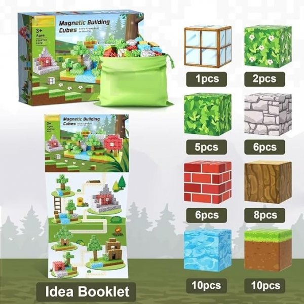 Magnetic Blocks-Build Mine Magnet World Edition